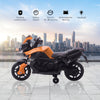 6V Electric Motorcycle for Kids, Dirt Bike, Battery-Powered Ride-On Toy Off-Road Street Bike with Pedal, Headlights, and Training Wheels, Orange