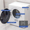 Automatic Dryer Machine, 850W 1.5 cu.ft. Portable Clothes Dryer with 5 Drying Modes and Stainless Steel Tub for Apartment or Dorm, White