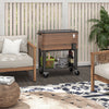 60 Quart Outdoor Cooler Cart, Rolling Ice Chest with Bottom Shelf and Bottle Opener for Backyard Deck Poolside Party