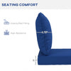 8-Piece Seat Cushion & Pillow Replacement Set, Patio Chair Cushions with Back for Indoor Outdoor, Navy Blue