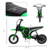 24V 350W Electric Dirt Bike Up to 15 MPH w/ Twist Grip Throttle, Green