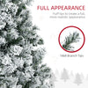 9' Prelit Artificial Flocked Christmas Trees, with Snow Frosted Branches, Warm White LED Lights, Auto Open