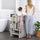 Toddler Tower with Adjustable Platform, Toddler Kitchen Stool Helper with Anti-slip Mat, Step Stool for Kitchen, Bathroom & Bedroom, Gray