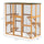 Outdoor Cat House Big Catio Wooden Feral Cat Shelter Enclosure with Large Spacious Interior, 6 High Ledges & Asphalt Roof, 71" L, Orange