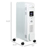 Electric Space Heater, Freestanding 161 Sq. Ft. Heater with 3 Modes, Timer, and Remote, 1500 W, White