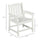 Plastic Patio Chairs, Outdoor Dining Chair with Armrests and Slatted Back, Outdoor Armchair for Lawn, Garden, Poolside, Backyard, White