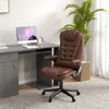 Massage Office Chair, Reclining Desk Chair with 6 Vibration Points and 3 heating modes, Armrest and Remote, Brown