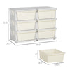 Kids Toy Storage Organizer with 6 Drawers, 3 Tier Kids Storage Units, Toy Organizer for Nursery Playroom Kindergarten, Cream
