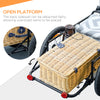 Trailer for Bike, Bicycle Cargo Trailer with Removable Storage Box and Folding Frame, Galvanized Bottom