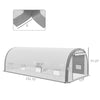 Walk-in Tunnel Greenhouse with Upgraded Structure, Mesh Door and Windows, Warm Tent Plant House, White