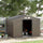 Outdoor Shed Garden Storage Shed Tool Storage Building with 4 Vents and 2 Sliding Doors, 9 x 6 FT, Brown