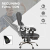 Heated Massage Office Chair with 4 Vibration Points, Heated Reclining PU Leather Computer Chair with Adjustable Height, Gray