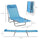 Folding Chaise Lounge Pool Chairs, Set of 2 Outdoor Sun Tanning Chairs with Pillow, Reclining Back & Breathable Mesh for Beach, Patio, Blue