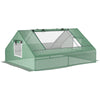 71" x 55" x 32" Mini Greenhouse, Small Greenhouse Outdoor Flower Planter Hot House with Zipper Windows and Door, Green