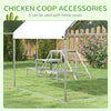 Chicken Roost Toys for Chickens Hens, Coop Accessories with Wood Stand, Ladder Platforms, for 10-15 Chickens