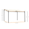 13' x 10' Outdoor Pergola Gazebo, Steel Patio Canopy with Weather-Resistant Fabric and Drainage Holes, Cream White