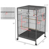 Metal Bird Cage with Stand for Parrots, Lovebirds, Finches, Gray