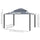 10' x 12' Hardtop Gazebo Permanent Pavilion w/ Double Roof Aluminum Frame Sidewalls for Patio Garden Deck, Dark Gray