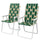 Set of 2 Patio Folding Chairs, Classic Outdoor Camping Chairs, Portable Lawn Chairs w/ Armrests, Green