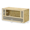 Wooden Reptile Terrarium with Sliding Door for Chameleon, Lizard, Snake, Frog, Turtle, 31.5" x 15.7" x 15.7"