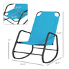 Garden Rocking Chair Outdoor Indoor for Patio, Balcony, Porch, Light Blue
