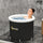 Cold Plunge Tub, Portable Ice Bath Cold Water Therapy Tub with Thermo Lid, for Athletes Recovery, Black