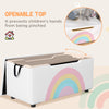 Kids Toy Box Chest, Lightweight Toy Organizer with Storage, for Nursery Room, Playroom, Bedroom, White