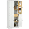 72" Kitchen Pantry Storage Cabinet, Modern Tall Kitchen Cabinet with 5-tier Storage Shelving, 8 Spice Racks, Drawer