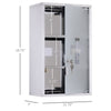 12" x 20" Lockable Medicine Cabinet, 3 Tier Stainless Steel Medical Wall Box with 2 Keys and Shelves for Bathroom