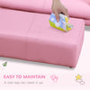 Kids Sofa Set with Footstool for Toddlers and Babies, Pink