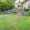 181"  x 181" Large Outdoor Dog Kennel Galvanized Steel Fence with Cover Secure Lock Mesh Sidewalls for Backyard