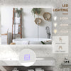 Bathroom Mirror Cabinet with Light, Bathroom Storage Cupboard with USB Charge, Adjustable Shelf, 35.5"W x 25.5"H, White
