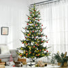 8 Foot Prelit Artificial Christmas Tree with 1026 Realistic Branches, Warm White LED lights, Auto Open, Green
