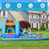 5 in 1 Kids Bounce House with 2 Slides Pool Trampoline Climbing Wall Water Cannon, Outdoor Indoor Inflatable Water Slide, for 3-8 Years Old