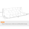 Outdoor Tufted Bench Cushions, 3-Seater Replacement for Swing Chair, Patio Sofa/Couch, Dark Gray