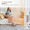 Home Space Heater, Portable Electric Heaters with 45 Degree Oscillation, Remote Control, 24H Timer and Overheating Protection, 1500W/1000W