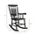 Porch Rocker Chair, 350 lbs. Wooden Outdoor Rocking Chair with High Back for Garden, Patio, Balcony, Black