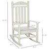Oversized Patio Rocking Chair with High Back & Armrests for Adults, All Weather-Resistant Porch Rocker or Indoor & Outdoor, White