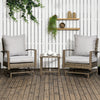 Patio Bistro Set, Porch Furniture with Soft Cushions and Rocking Function for Yard, Lawn, Porch, Brown