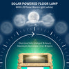 Solar Floor Lamp, Outdoor Rattan Garden Lantern Pathway Light, Decorative Driveway Lighting with Auto On/Off LED Lights for Porch, Yard, Sand