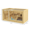 Extra Large Wooden Hamster Cage with Pull-out Tray, Seesaws, Ladder