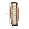 Solar Floor Lamp, Outdoor Rattan Garden Lantern Pathway Light, Decorative Driveway Lighting with Auto On/Off LED Lights for Porch, Yard, Sand