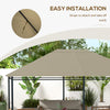 10' x 13' Gazebo Replacement Canopy Cover, Gazebo Roof Replacement (TOP COVER ONLY), Khaki