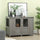Dog Crate Furniture, Wooden End Table Furniture with Lockable Magnetic Doors, Extra Large Size Pet Kennel Dog Cage, Gray