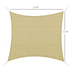 24' x 24' Outdoor Patio Sun Shade Sail Canopy Square UV Resistant - Sand