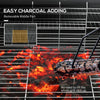 Barrel Charcoal BBQ Grill Barbecue Smoker with 420 sq.in. Cooking Area, Wheels, Ash Catcher, Black