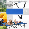 2 Person Folding Camping Cot for Adults, 50" Extra Wide Portable Sleeping Cot with Carry Bag, Elevated Camping Bed, Beach Hiking, Blue