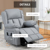 Electric Recliner Chair, Lift Chair for Elderly with Vibration Massage, Remote Control and Side Pockets, Gray