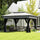 Outdoor Patio Pop Up Canopy Gazebo Shelter with Zipper Netting, Carry Bag, 10.7'x10.7'x8.9', Light Gray
