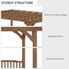 14' x 10' Outdoor Pergola, Wooden Gazebo Grill Canopy with Bar Counters and Seating Benches, forÂ Garden,Â Patio,Â Backyard, Deck
